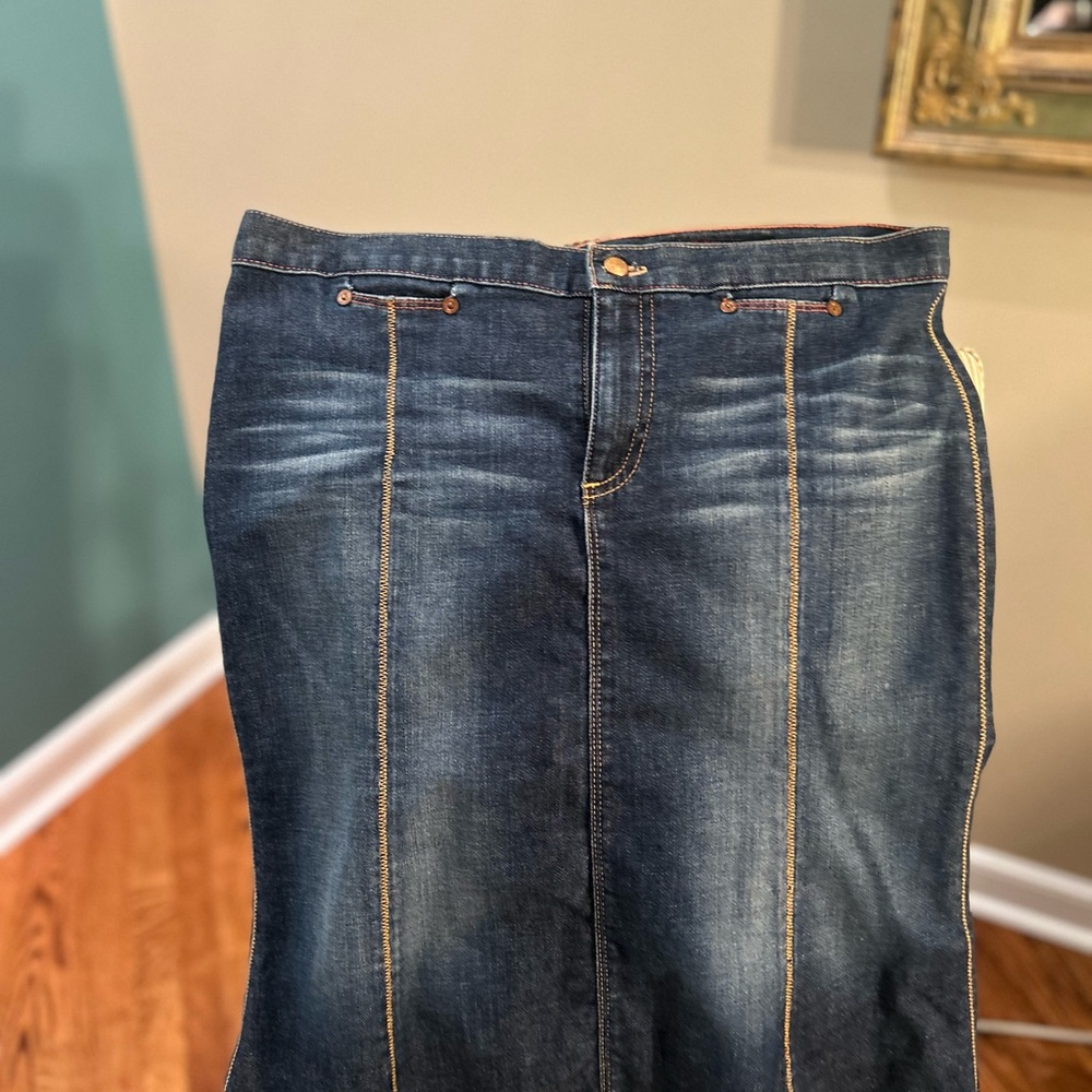 AG Adriano Goldschmied Blue Denim Pencil Skirt